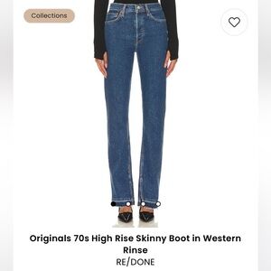 RE/DONE high rise skinny boot jean - Size 24